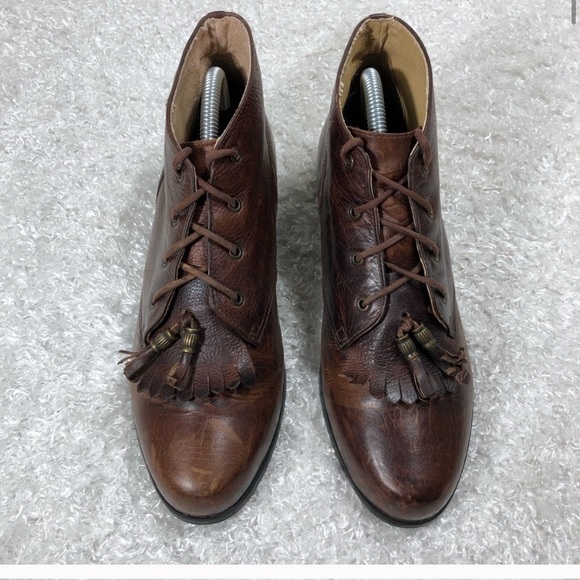 Ariat Brown Leather Ankle Booties - Picture 2 of 8